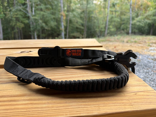 Anti-Pull Retractable Tactical Dog Leashes in Big Dog Wash Black